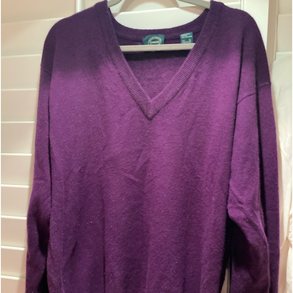 Beautiful purple men’s  Cashmere sweater in excellent condition (no holes)